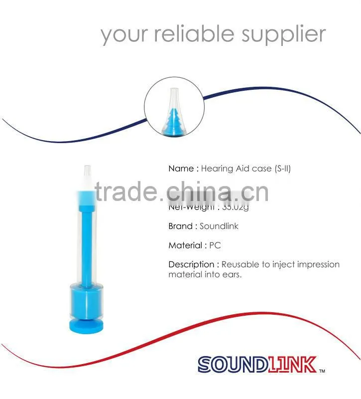 earmold materails of Silicast Syringe of impression material to flow with less pressure