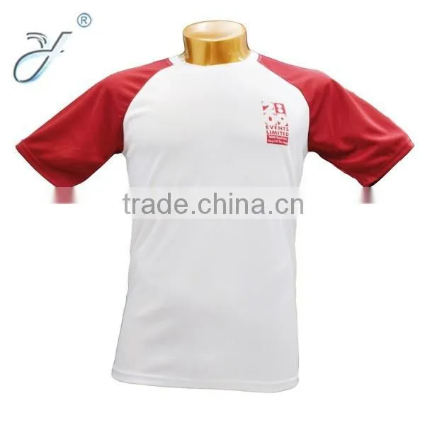 Raglan Sleeve Contrast Sleeve Men's Dry Fit Breathable Sport T Shirt
