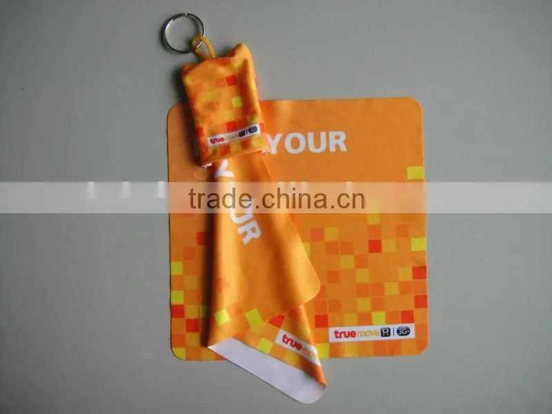 customed key chain for gift 100%microfiber fabric
