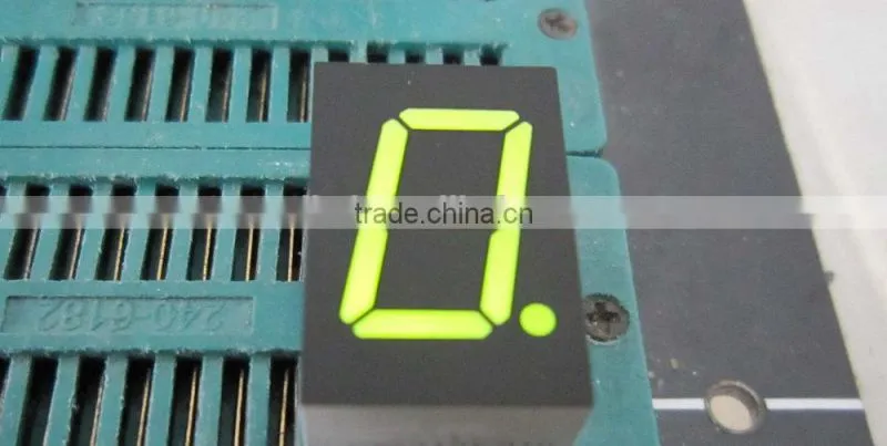 0.56 inch yellow green color, 1 digit 7 segment led display