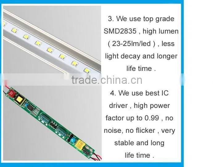 2016 latest Standard USA Light Tubes,t5/t8, 216LEDs ,2835 SMD Led Fluorescent ,