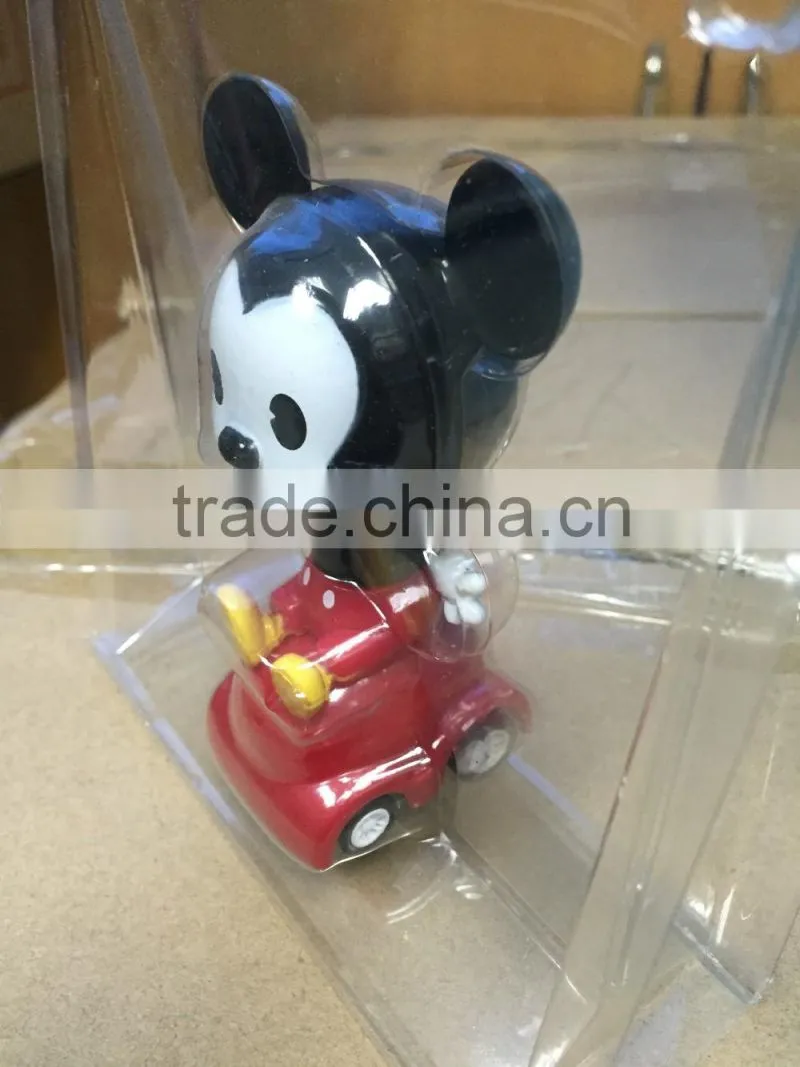 Micky Mouse Figure Pull-back Vehicle,Customized Cute Plastic Car Cartoon Toys