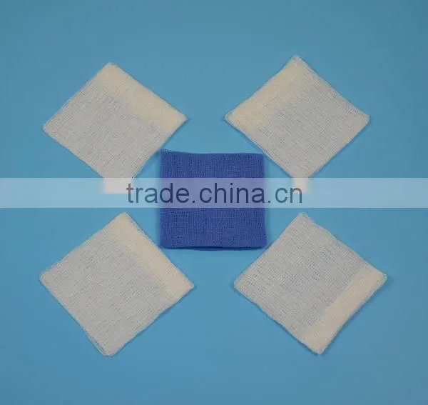 medical surgical absorbent gazue swab with 7.5*7.5