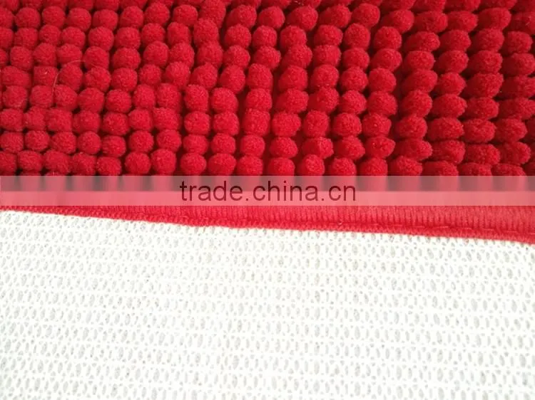 cheap short pile microfiber chenille rug