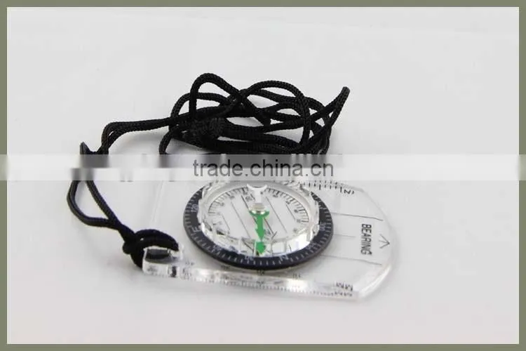 transparent white Color and acrylic plastic Case Material military compass