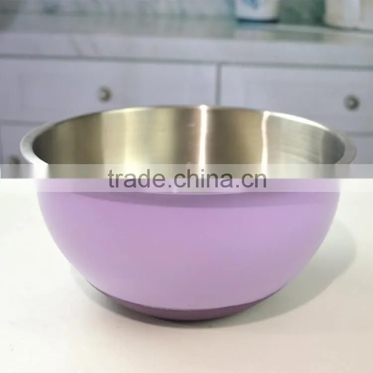 salad bowl with silicone bottom stainless steel mixing bow set