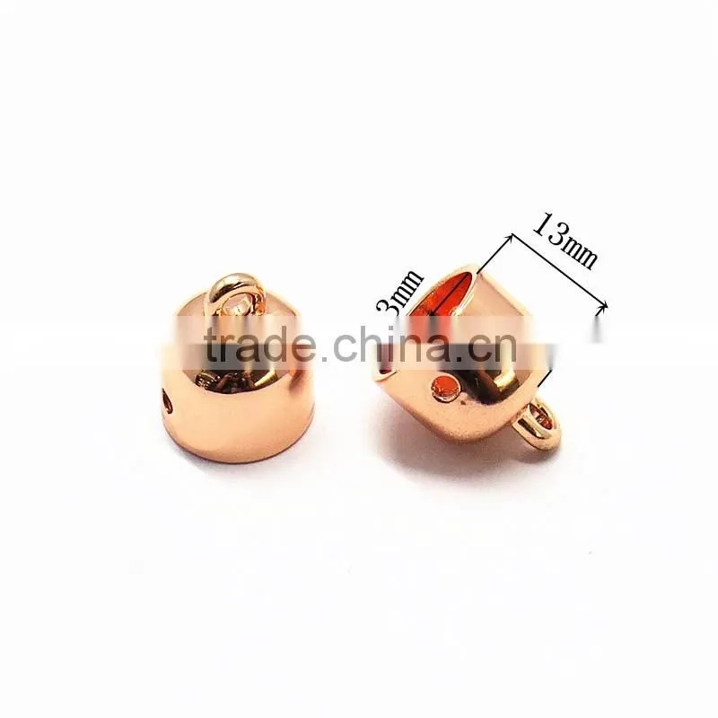 New Design Metal Drawstring Cord End Cap For Leather Cord