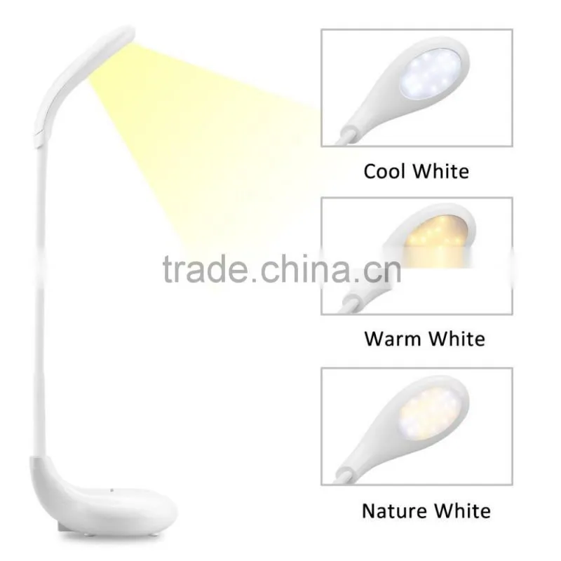 Excelvan Desk Lampe Golf Type Lamp Changeable 3-Light Mode Touch Sensor USB LED Eye Care Lamp Light with Adjustable Gooseneck