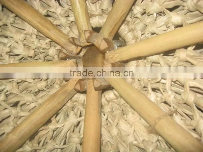 THATCH SEAGRASS PALM LEAF BEACH UMBRELLA & BAMBOO FUNRITURE_CHEAP PRICE