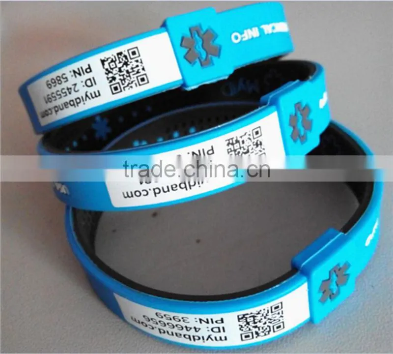 newest scannable fashion qr code silicone bracelet
