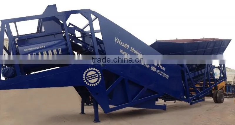 Portable precast concrete mixing plant hot sale in Russia