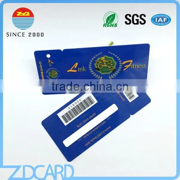 2 in 1 Combo barcode key tag plastic pvc membership card