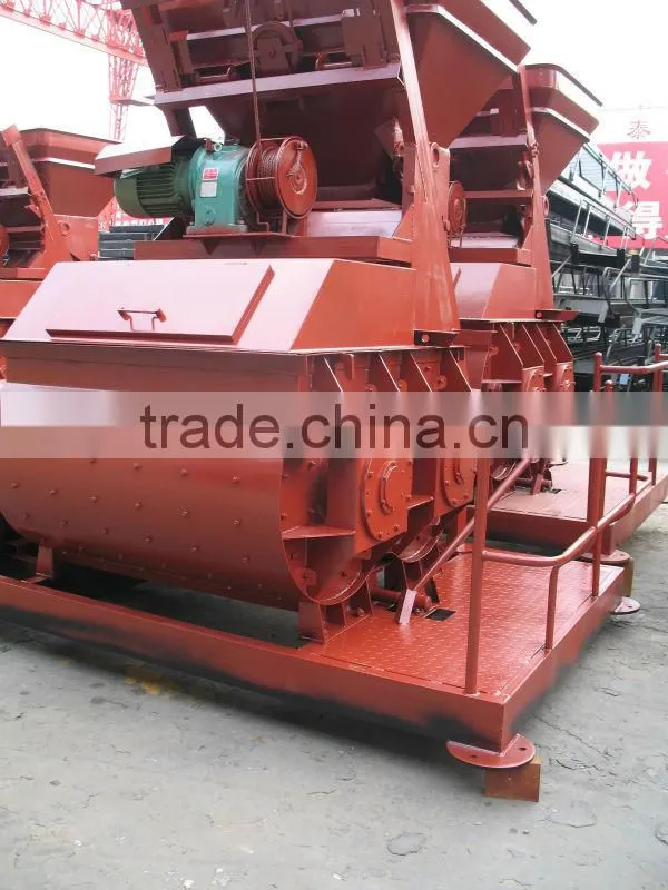 Double horizontal shaft compulsory JS500 concrete mixer (skype:mayjoy46)