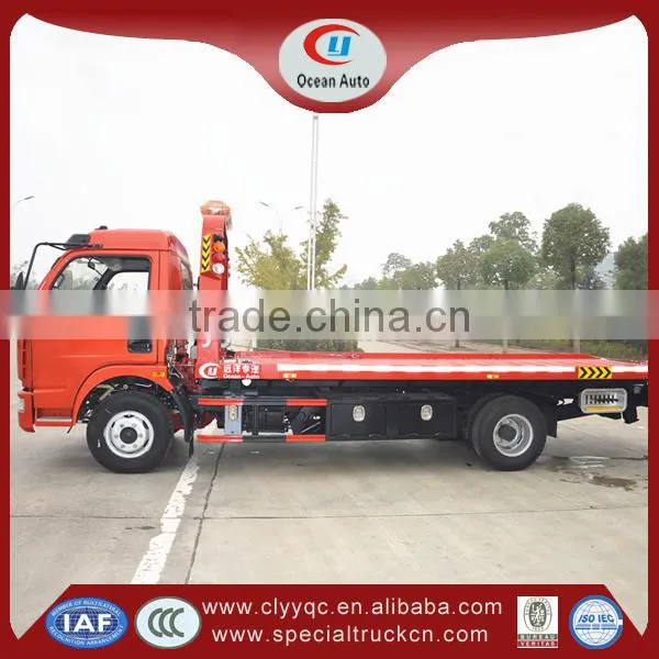 Dongfeng dlk flat wrecker truck 4X2 tow truck for sale