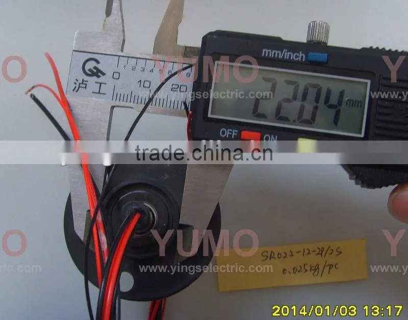 OD 22mm 4 circuits 2A and 6A electrical contacts with CE, certificated Capsule Slip Ring