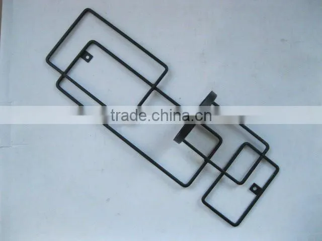 square iron candlestick