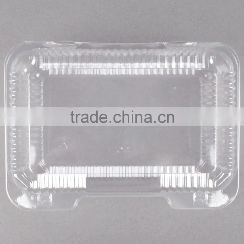 OPS Plastic Clear Clamshell Cake Container with Dome Hinged Lid Cheap Price