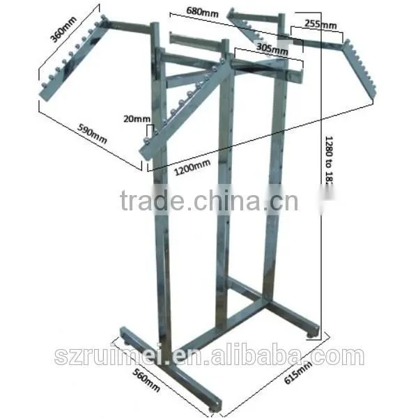 Boutique Adjustable 6 Way Clothing Rack