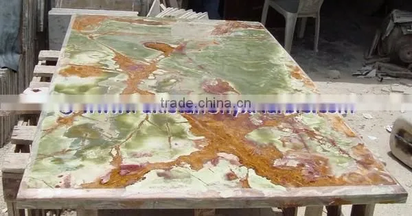 BEAUTIFUL MULTI GREEN ONYX TABLE TOPS COLLECTION