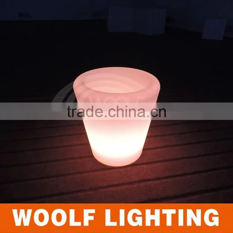 Plastic Rechargeable Remote Color Changing LED Ice Bucket Wine Bucket