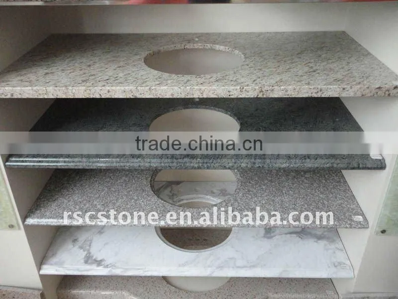 Yellow granite kitchen countertop