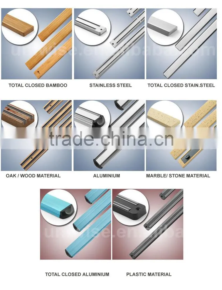 Magnetic Knife Holder in aluminium/wood/bamboo/stainless steel/plastic, Magnetic Knife rack