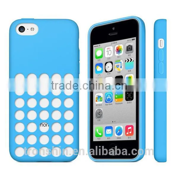 Light Orange Full Protective Soft Silicon Cell Phone Back Cover for iPhone5S