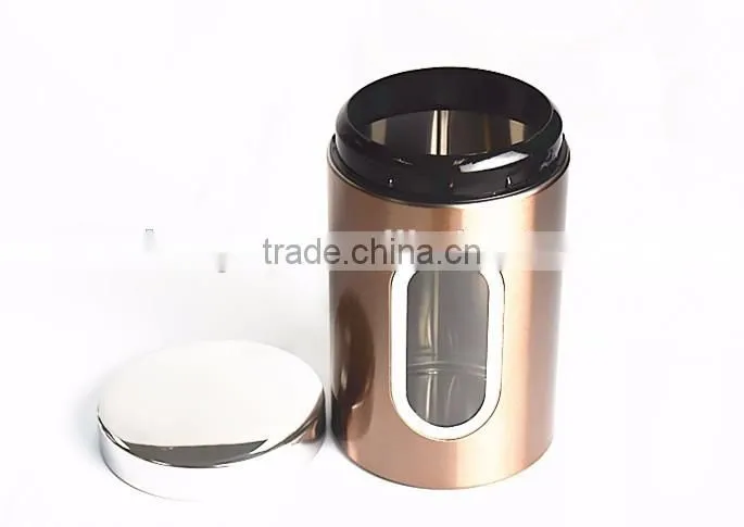 Brown Stainless Steel Kitchen Storage Jar