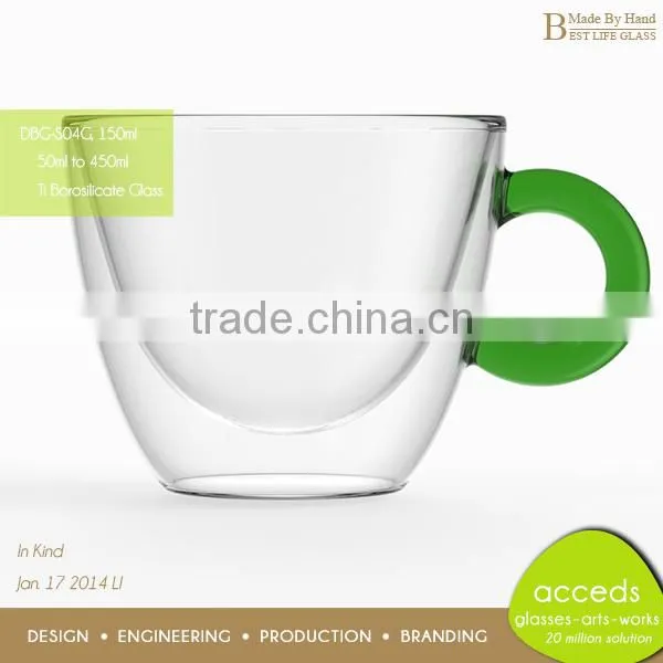 Promotional Borosilicate Glass Cup 150ml Milk Glass Cup