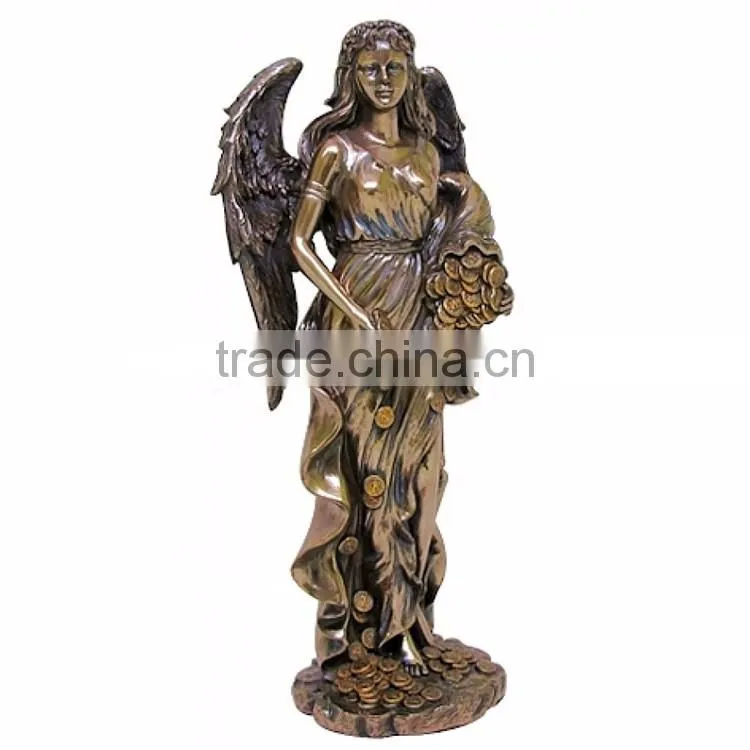 Custom new design art decor angel with dove statue
