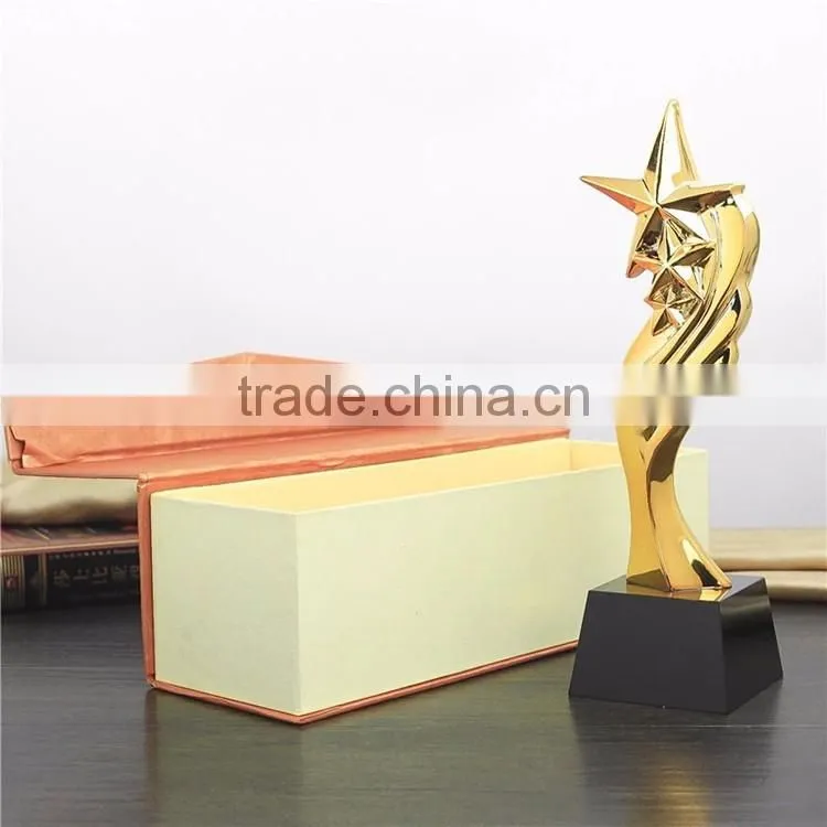 Custom design replica grammy metal award crystal base trophy