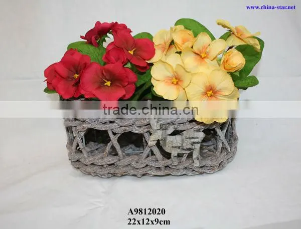 rattan candle holders