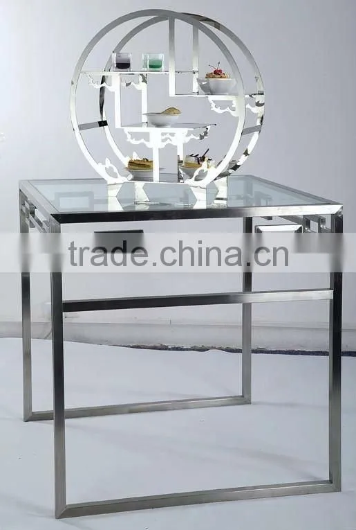 3 bowl Stainless steel buffet display shelf