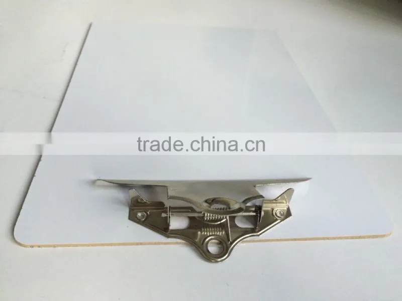 A4 MDF white clipboard with special butterfly clip
