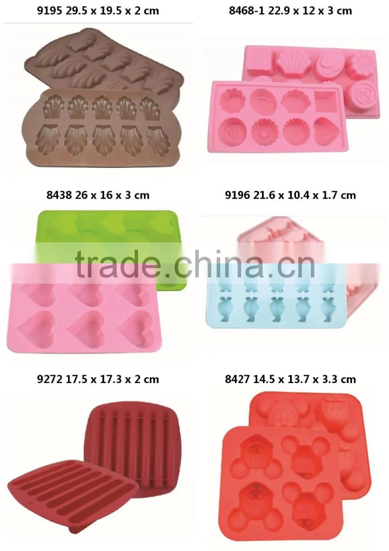colorful silicone ice cube tray