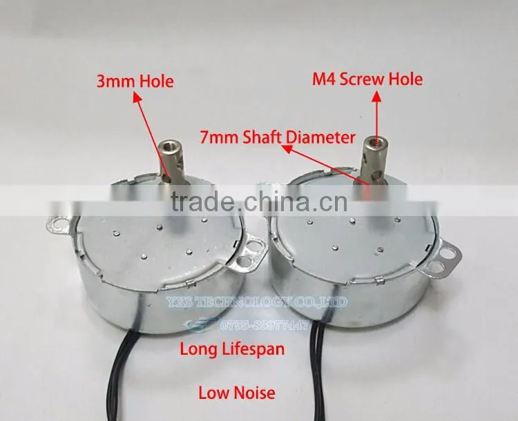 TYC-50 AC220V Non-directional Constant Magnetic Low-speed Synchronous Motor 0.8/1.8/5/10/15/30/50RPM 4W