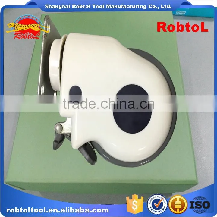 mute universal drive medical castor bed chair wheelchair caster wheel fixed swivel brake rubber nylon pu tpr pp