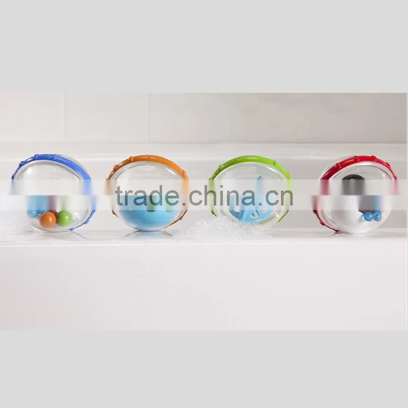 Float and Play Bubbles Bath Toy ball for toddlers, 4 Count
