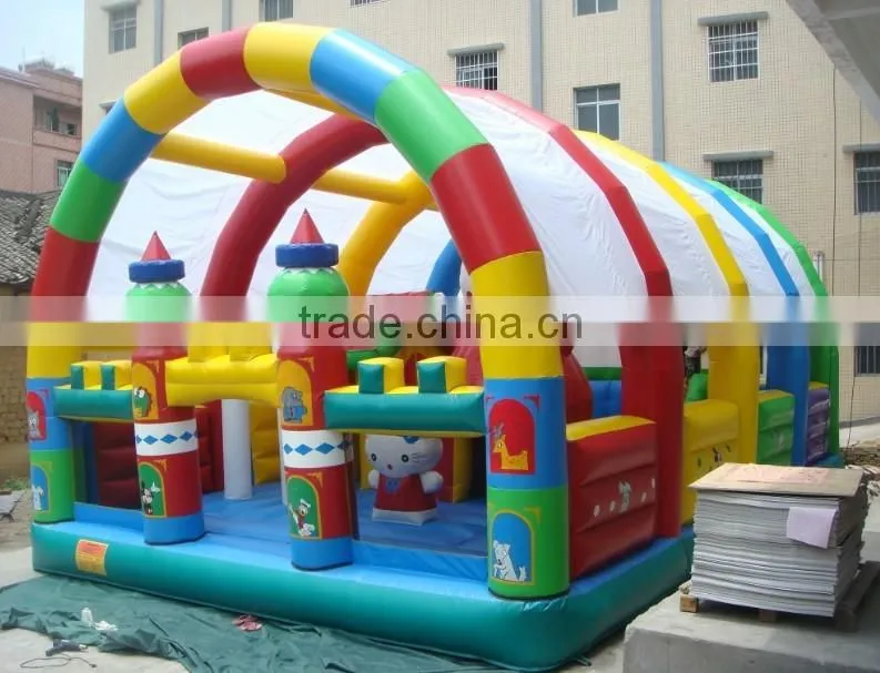 Funny and popular inflatable amusement park for kids play