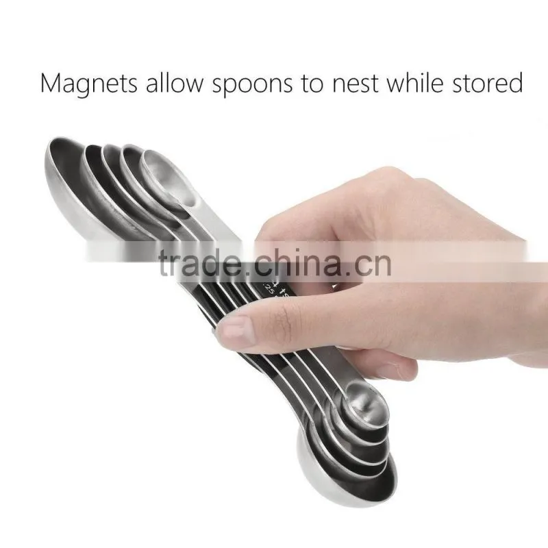 Hight Quality 403 Stainless Steel Magnetic Measuring Scoop Set