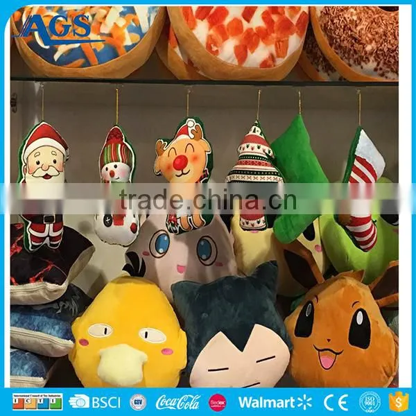 2017 new design christmas plush toy all kinds of plush pendant hot sale festival toy