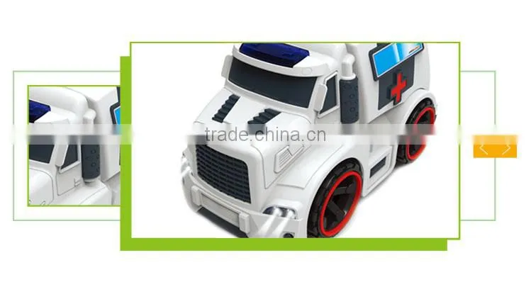 High quality battery operated plastic ambulance toy car