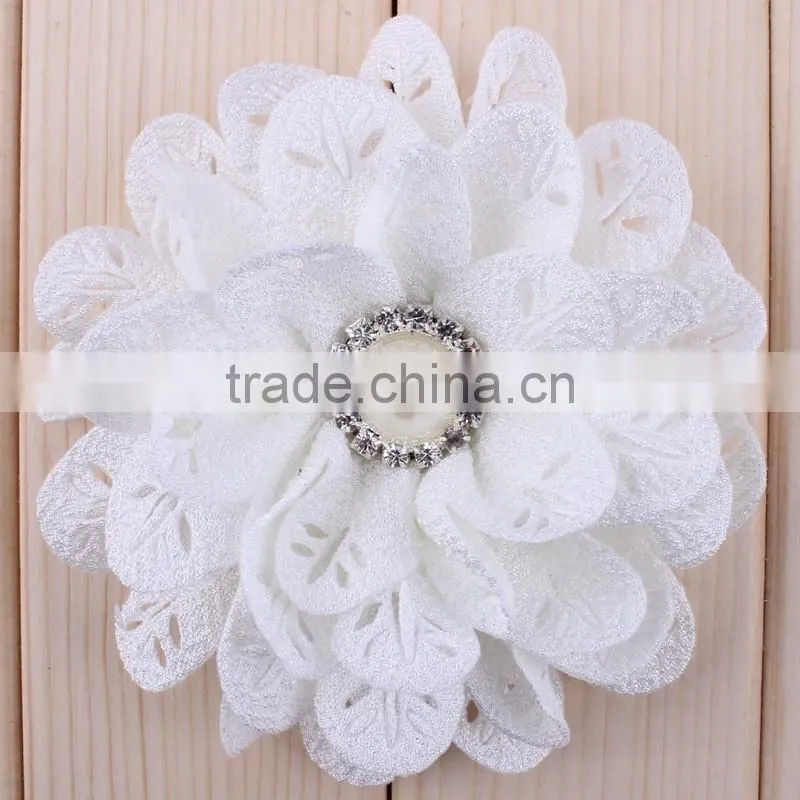 hot sale fabric flower clip for baby girls