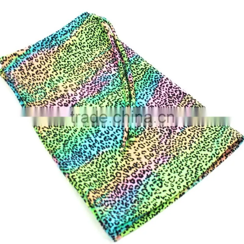Womens Summer Beach Bikini Cover Wrap Up Leopard Swimwear Mini Sarong Skirt