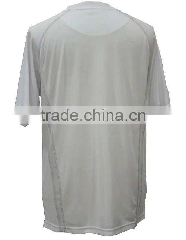 Triple needle cover stitch with fie threads style shirt