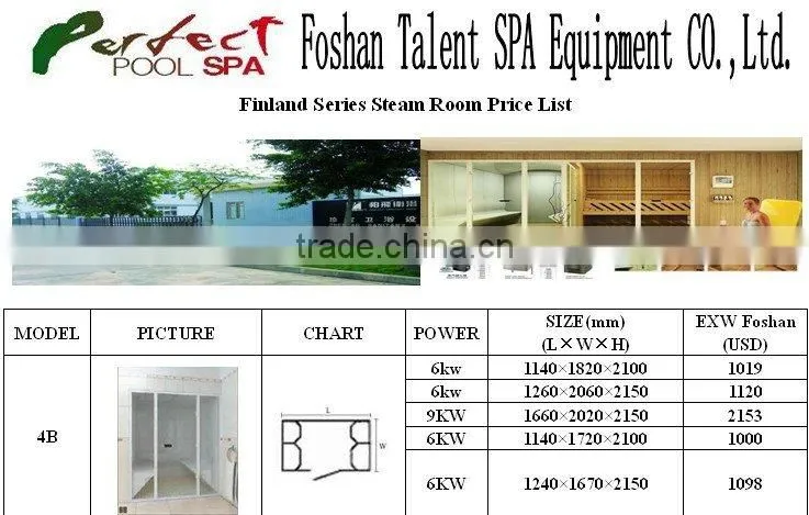 Finland steam room sauna 4B-16B