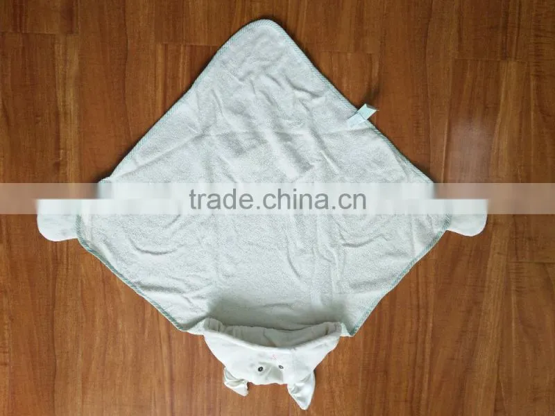 sheep cotton velour animal baby blanket with hood