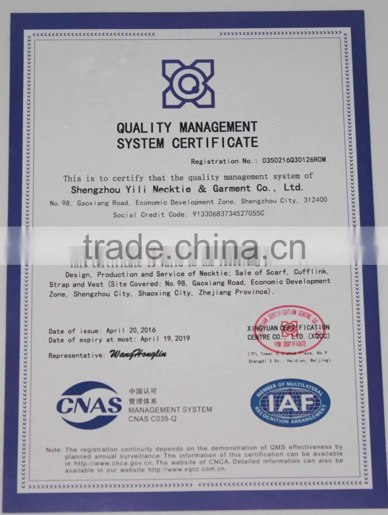 Shengzhou Yili Necktie & Garment Co., Ltd. company overview - view 3
