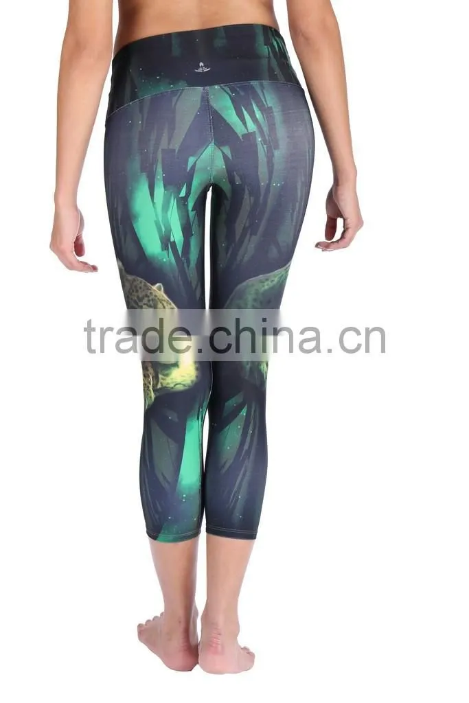 Yoga apparel wholesale printed tights and leggings