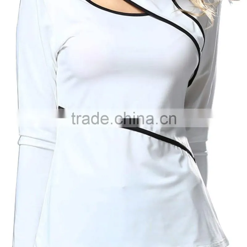 New fashion woman style lace blouse long sleeve office wear blouse ladies 2017